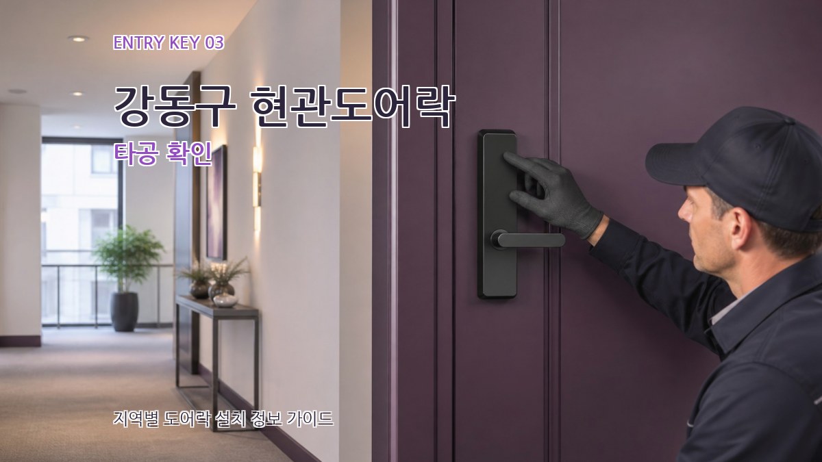 강동구 현관도어락 타공 확인