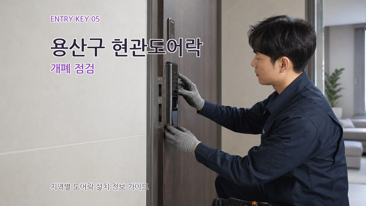 용산구 현관도어락 개폐 점검