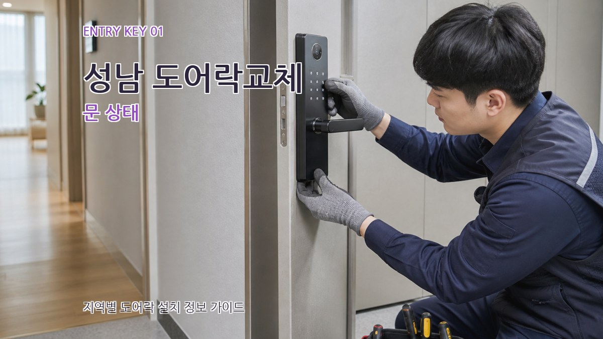 성남 도어락교체 문 상태
