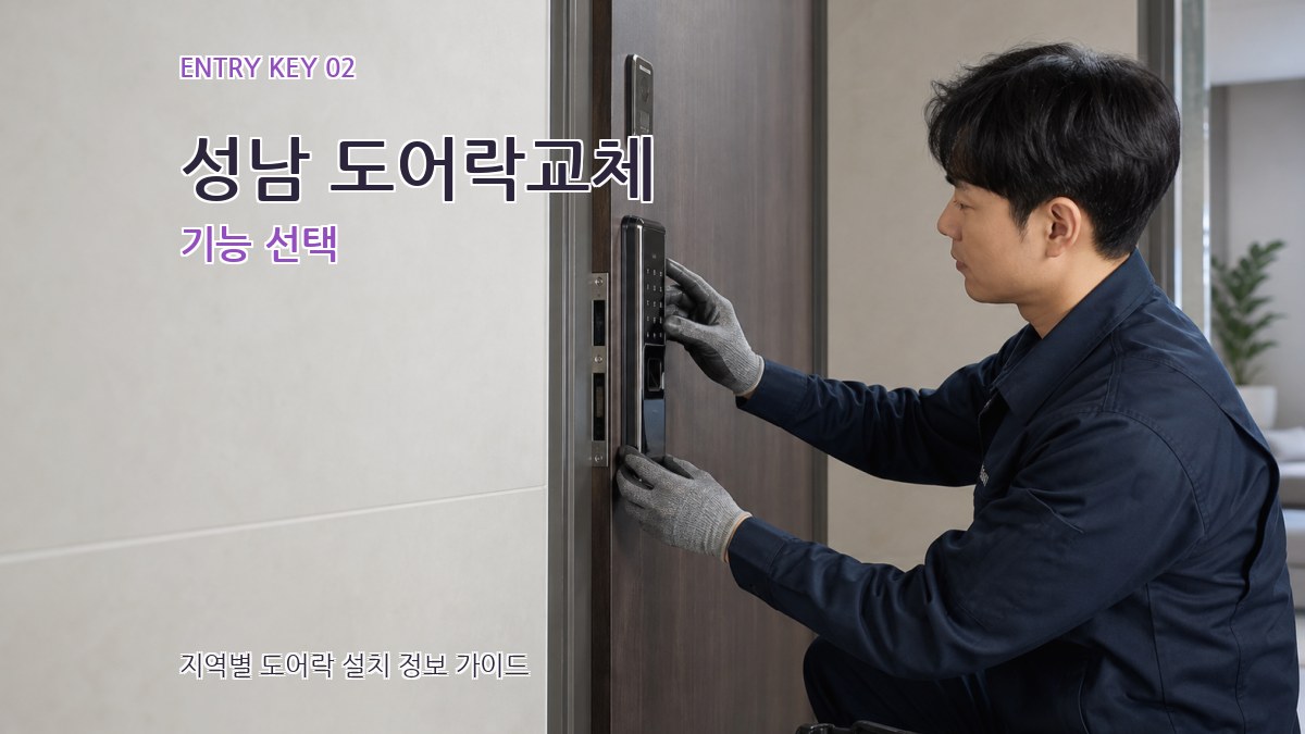 성남 도어락교체 기능 선택