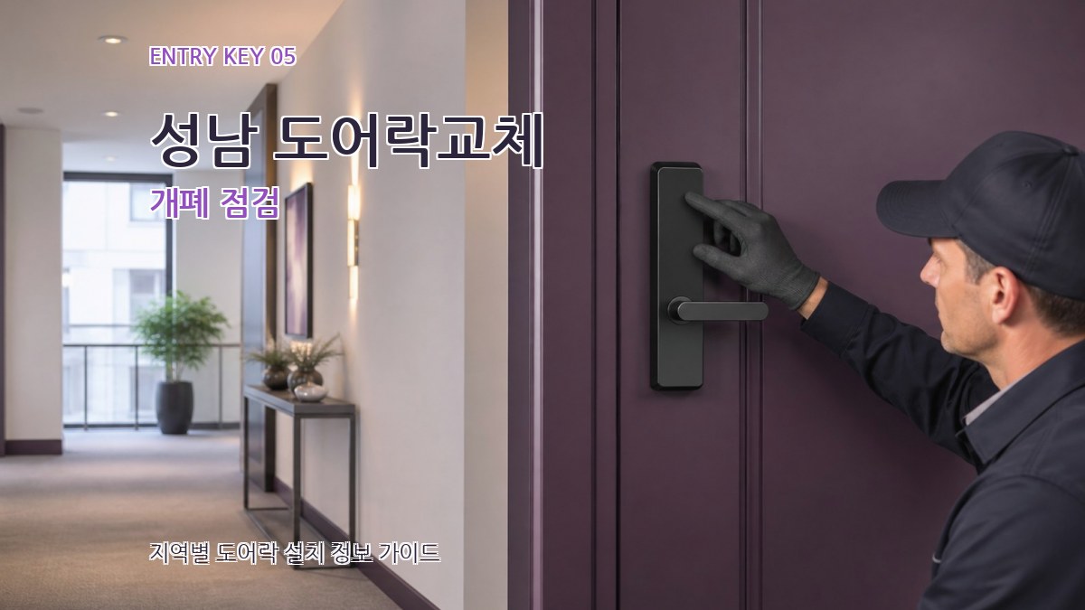 성남 도어락교체 개폐 점검