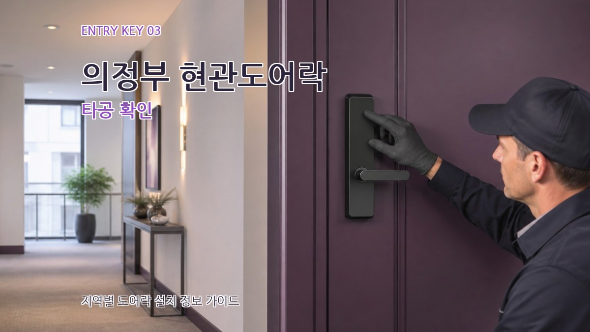 의정부 현관도어락 타공 확인