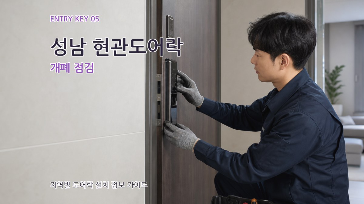 성남 현관도어락 개폐 점검