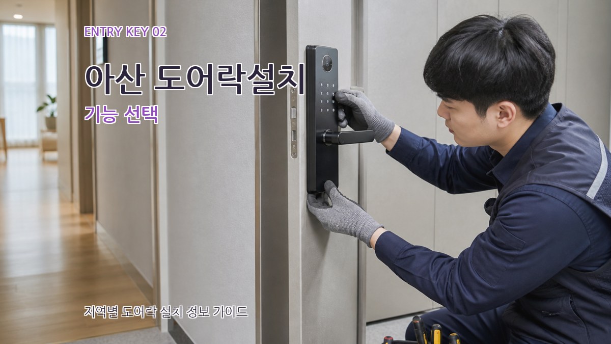 아산 도어락설치 기능 선택