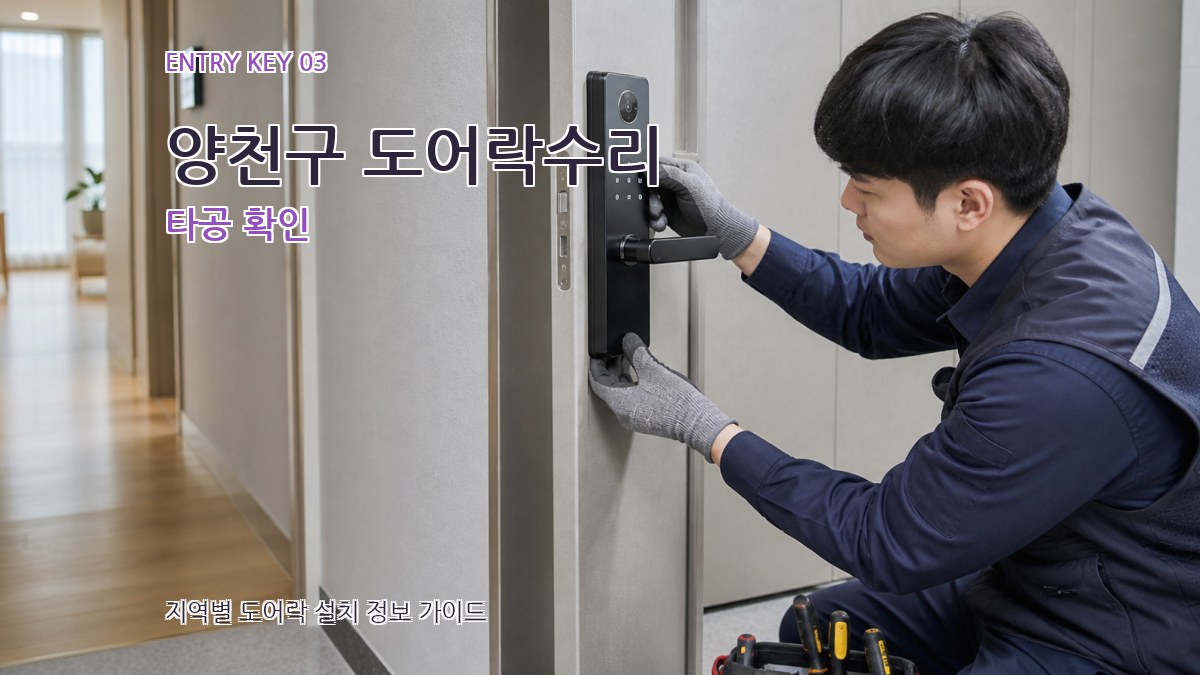 양천구 도어락수리 타공 확인