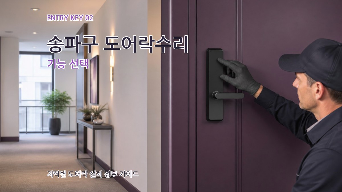 송파구 도어락수리 기능 선택
