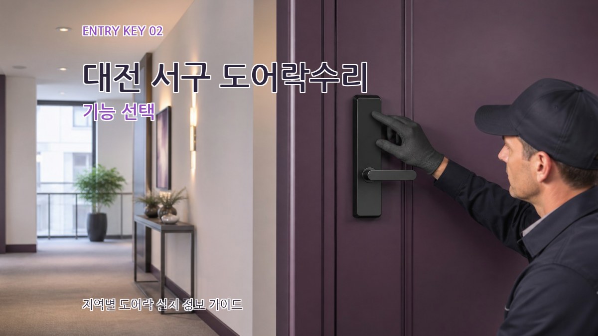 대전 서구 도어락수리 기능 선택