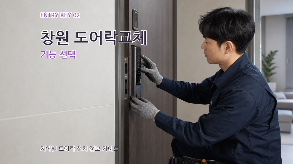 창원 도어락교체 기능 선택