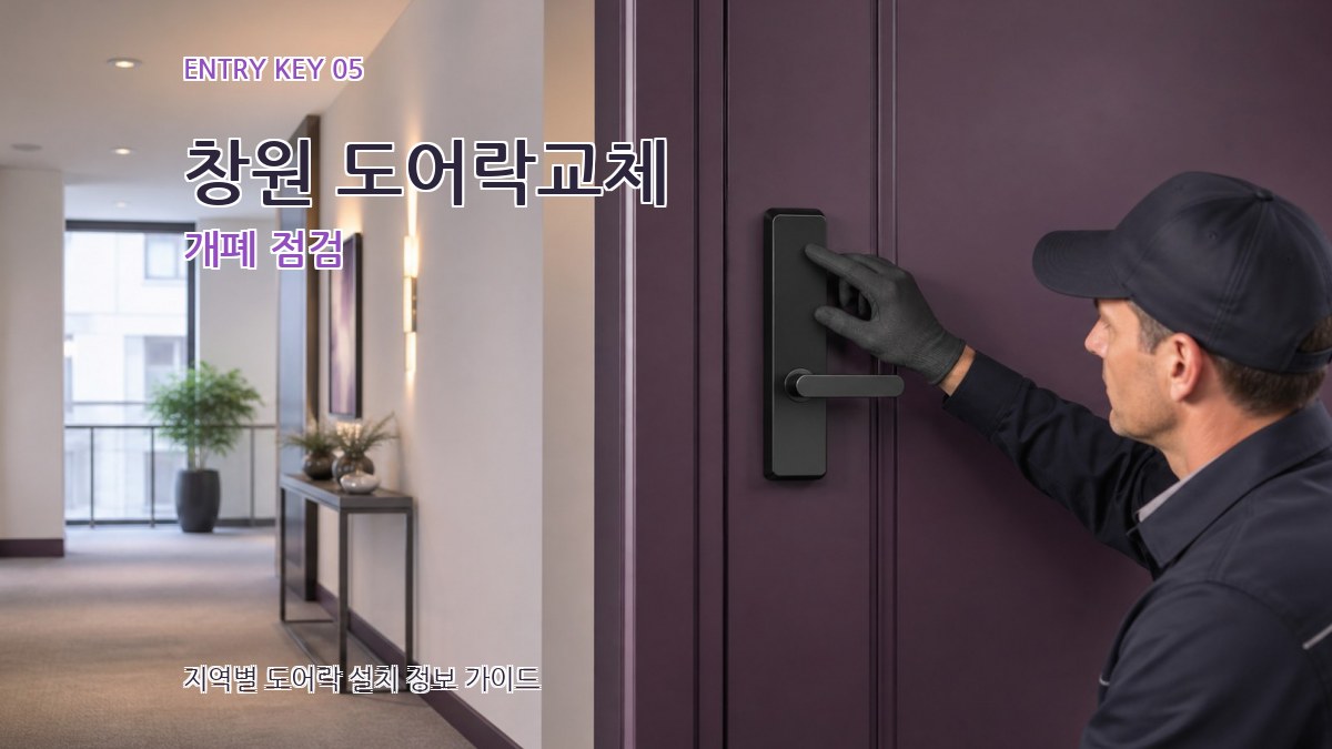 창원 도어락교체 개폐 점검