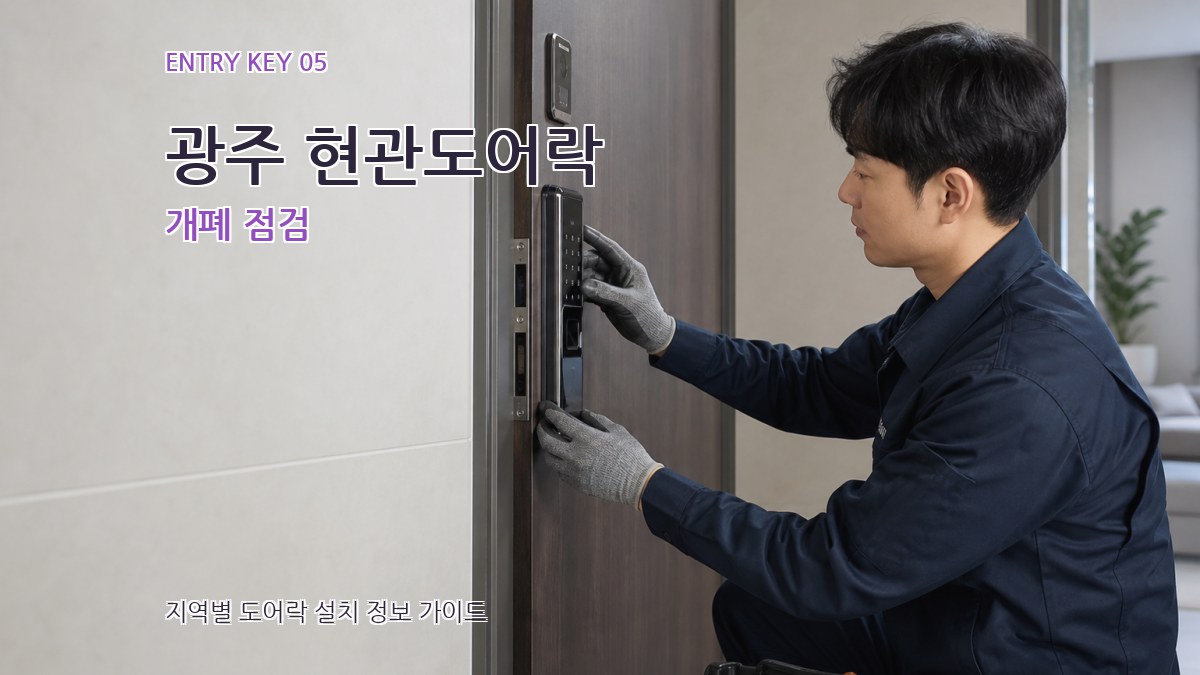 광주 현관도어락 개폐 점검
