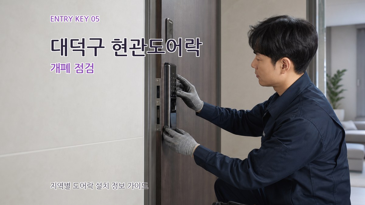 대덕구 현관도어락 개폐 점검