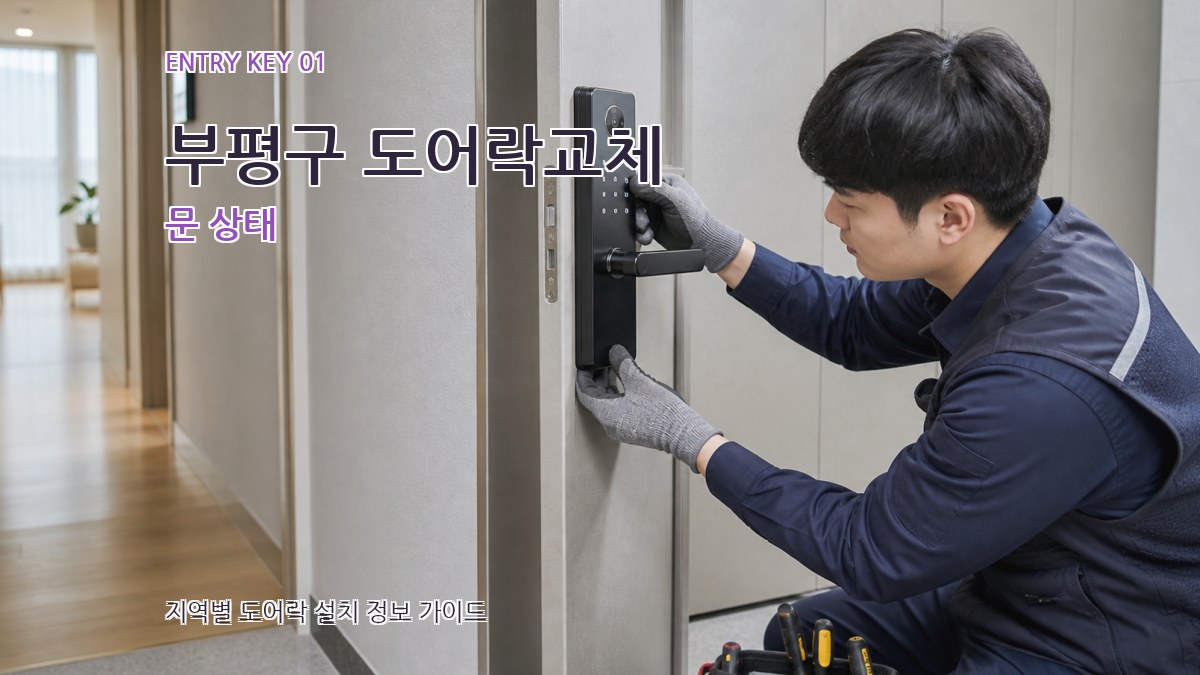 부평구 도어락교체 문 상태