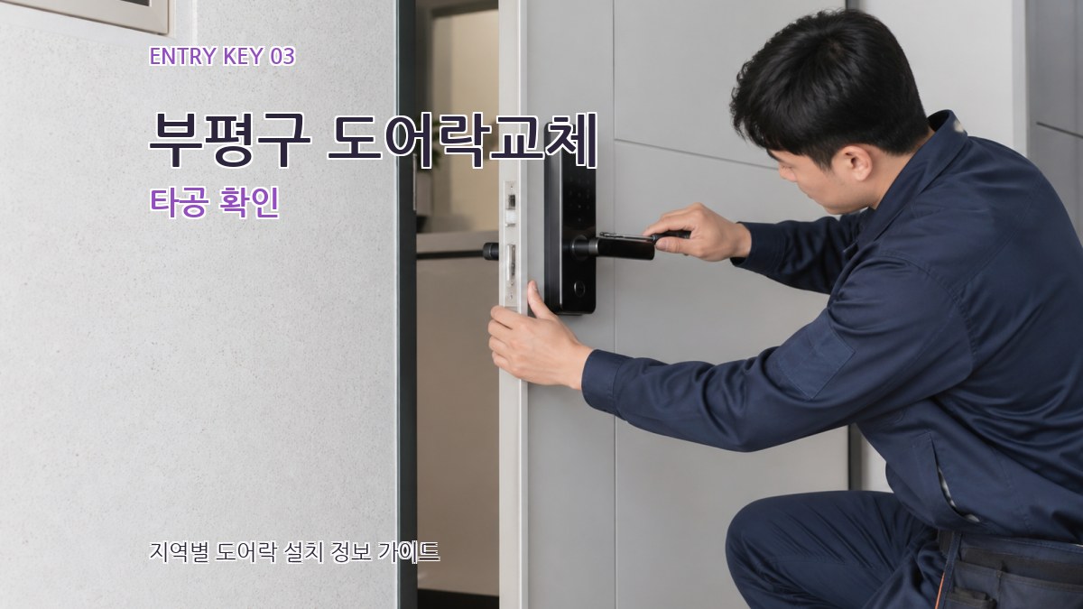 부평구 도어락교체 타공 확인