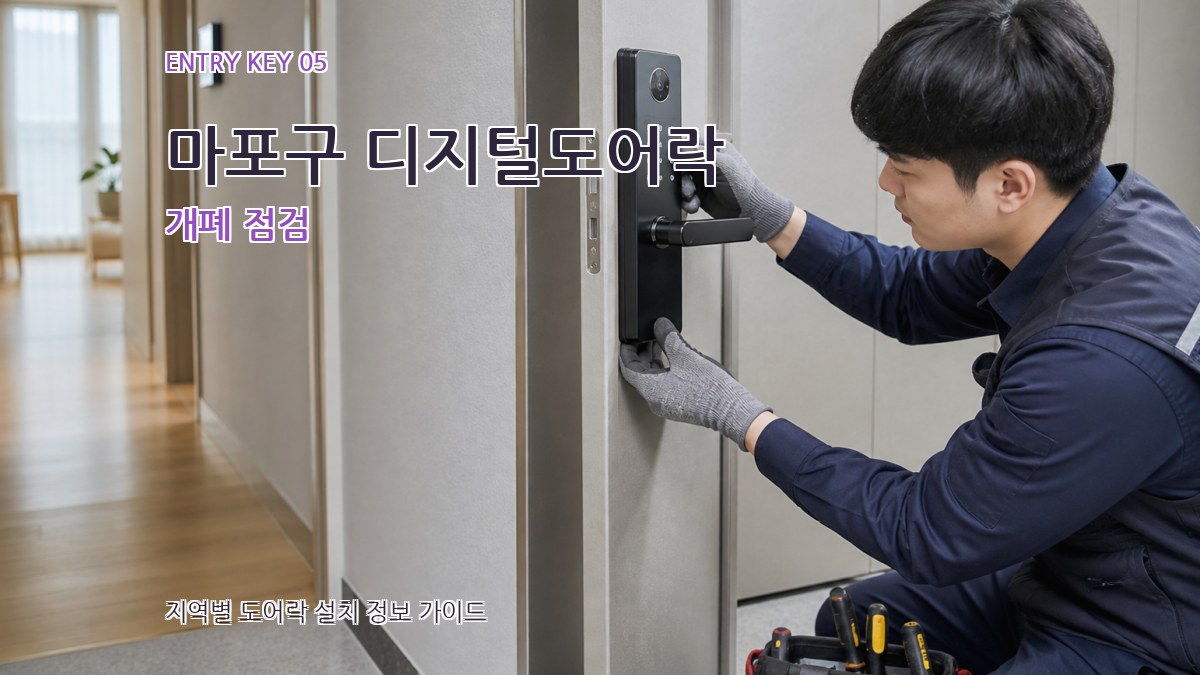 마포구 디지털도어락 개폐 점검