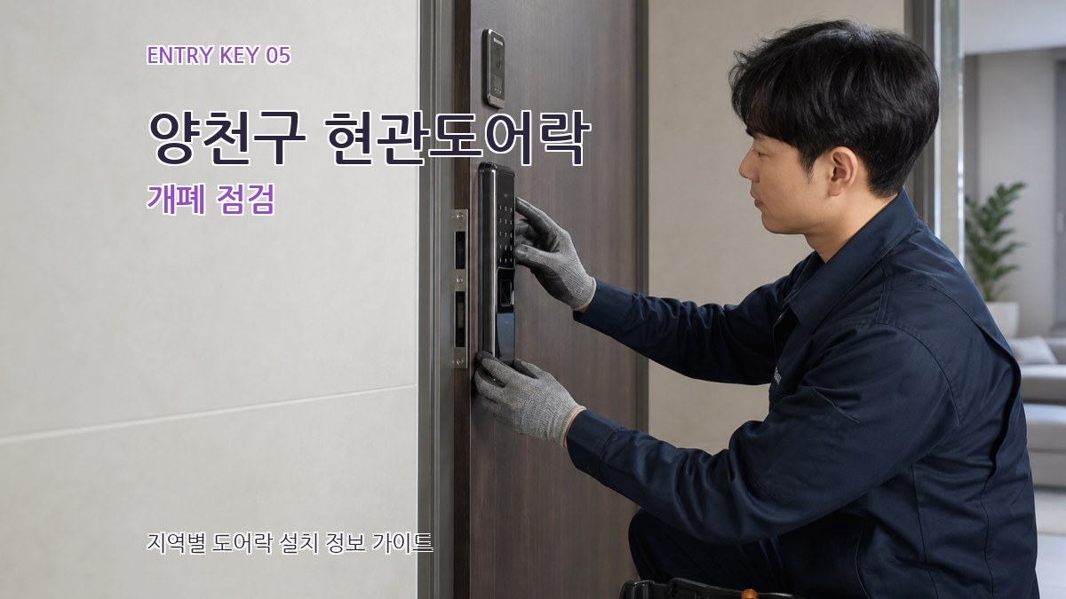 양천구 현관도어락 개폐 점검