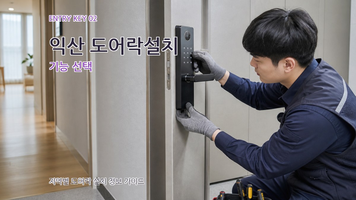 익산 도어락설치 기능 선택