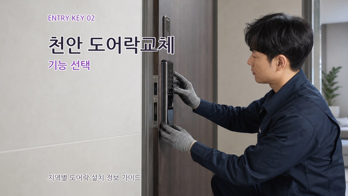 천안 도어락교체 기능 선택