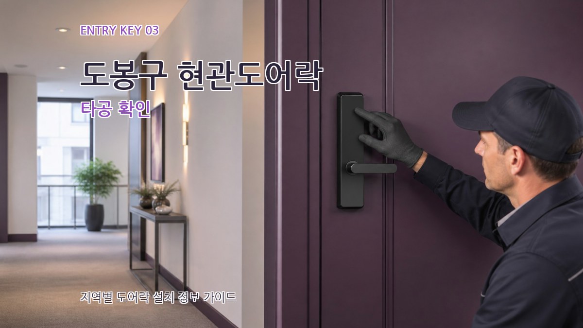 도봉구 현관도어락 타공 확인