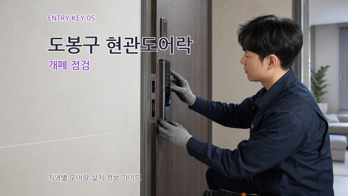 도봉구 현관도어락 개폐 점검