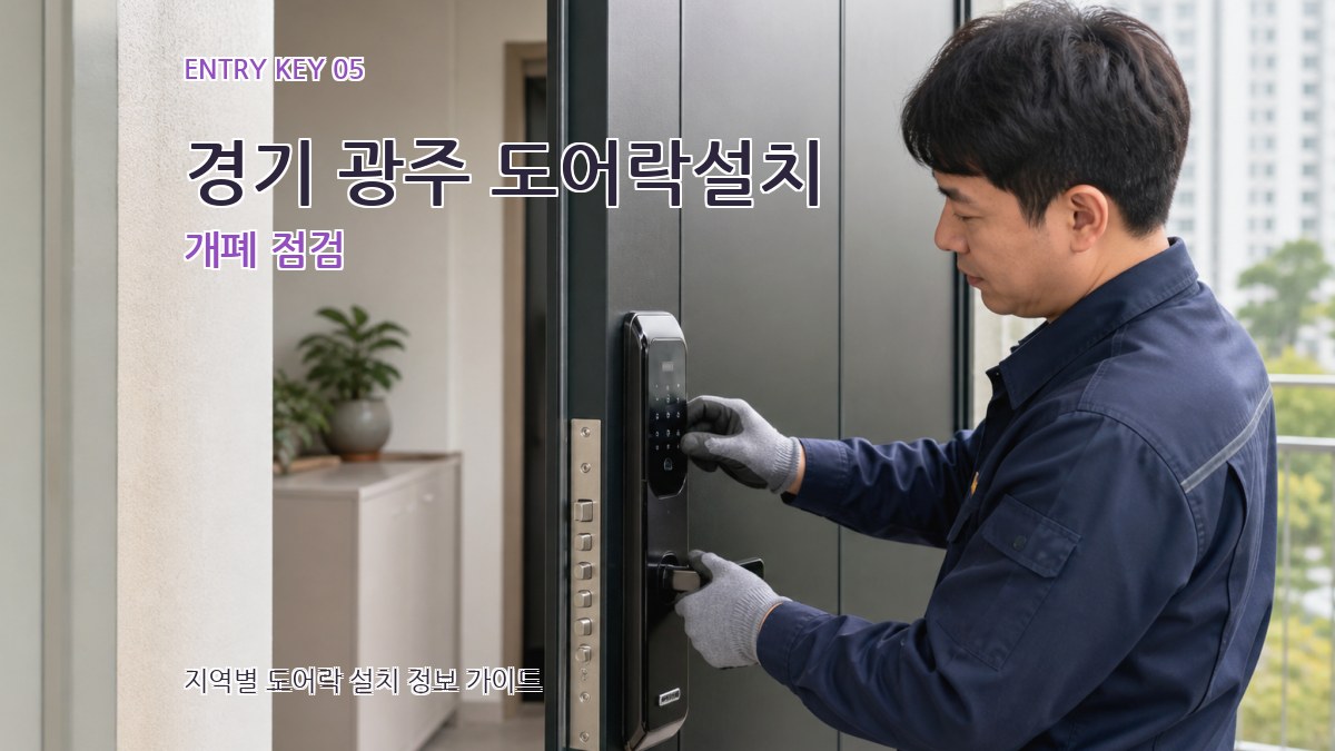 경기 광주 도어락설치 개폐 점검