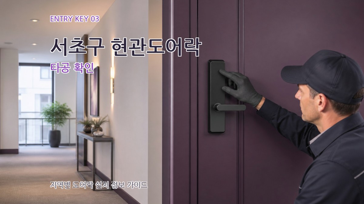 서초구 현관도어락 타공 확인