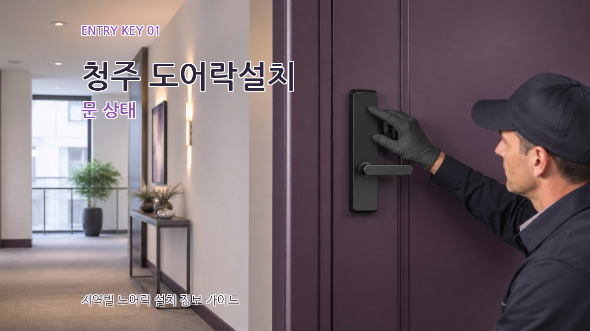 청주 도어락설치 문 상태