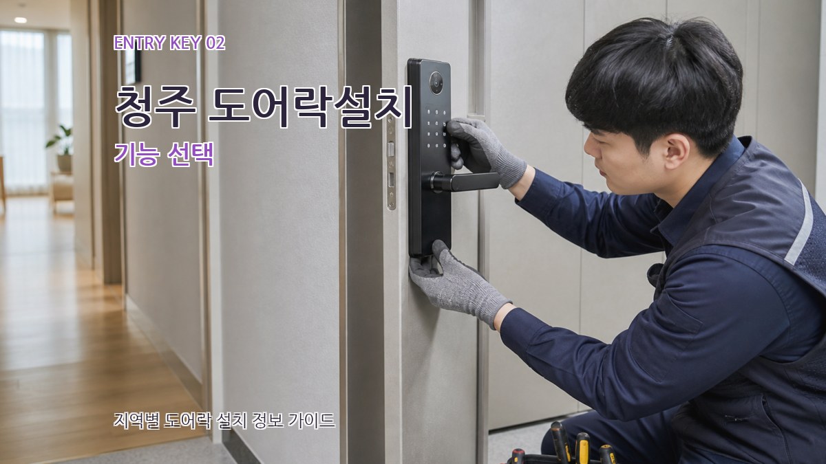 청주 도어락설치 기능 선택