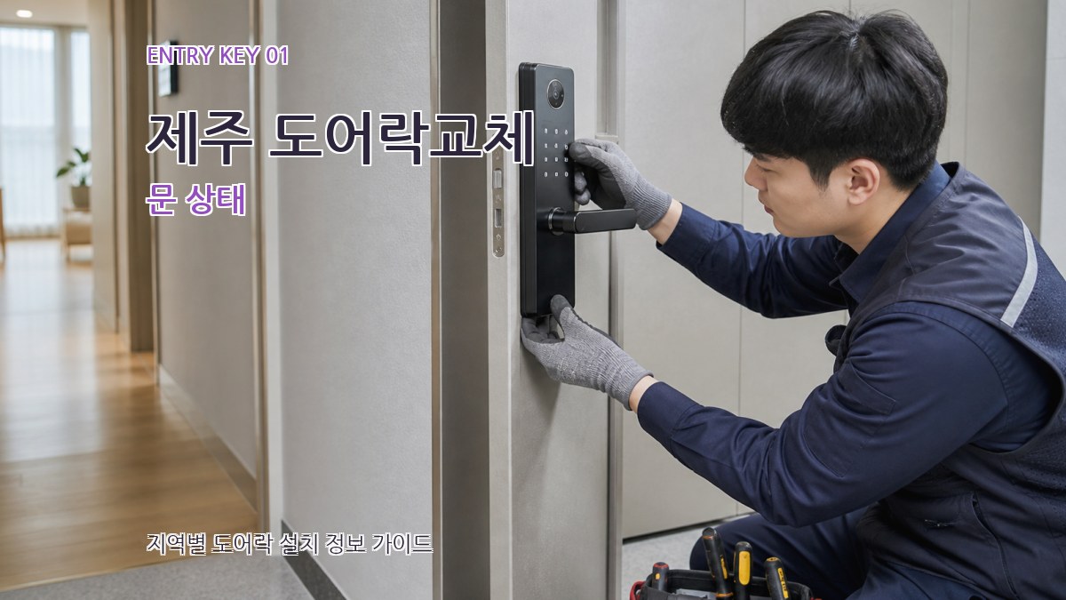 제주 도어락교체 문 상태