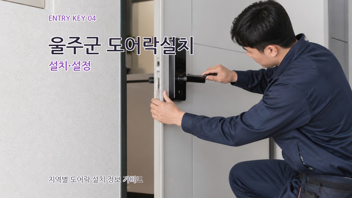 울주군 도어락설치 설치·설정