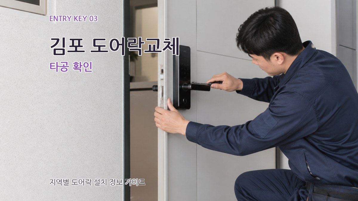 김포 도어락교체 타공 확인