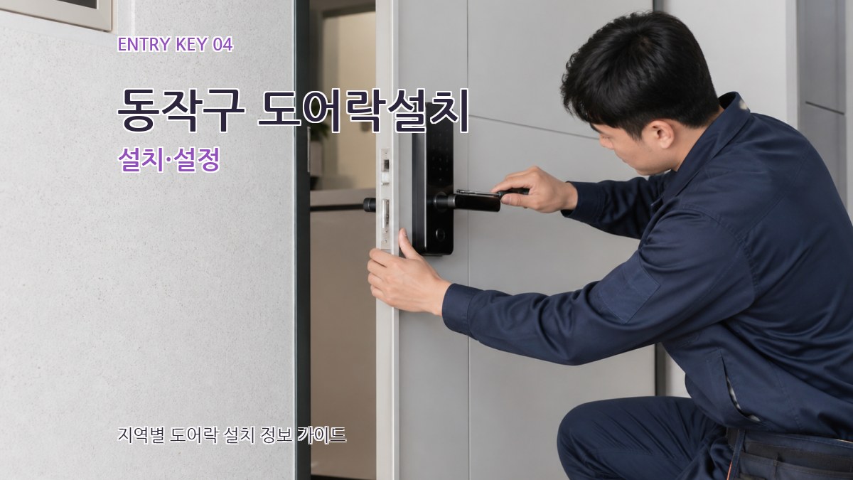 동작구 도어락설치 설치·설정