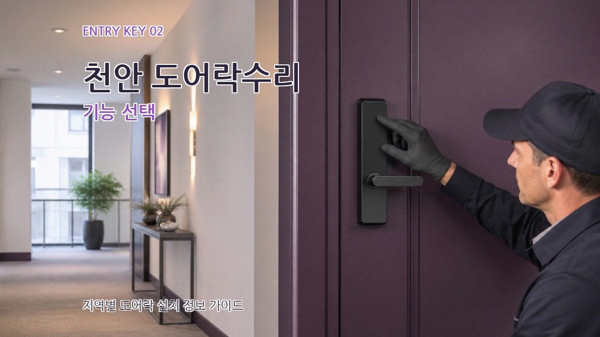 천안 도어락수리 기능 선택