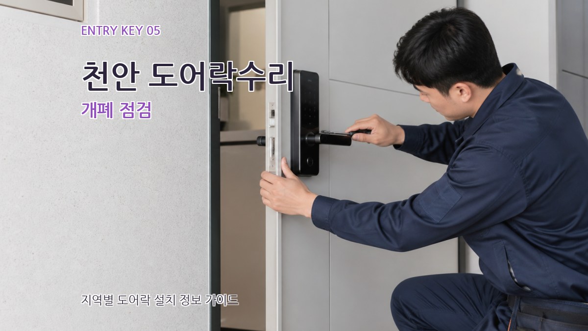 천안 도어락수리 개폐 점검
