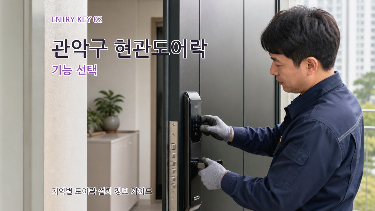관악구 현관도어락 기능 선택