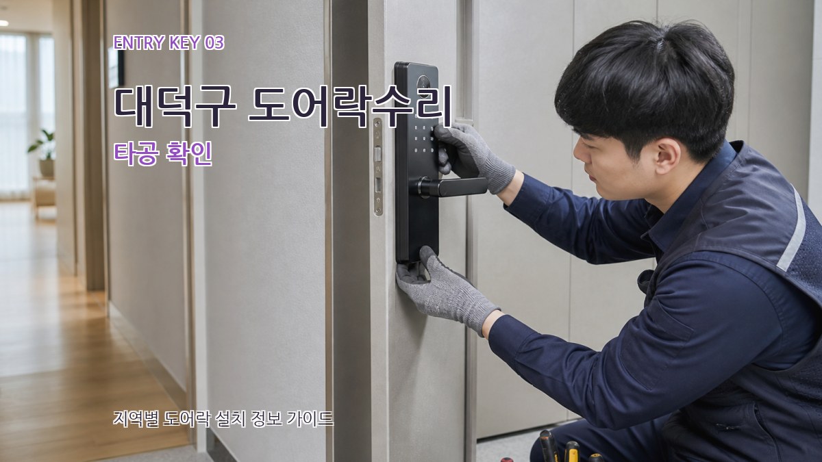 대덕구 도어락수리 타공 확인
