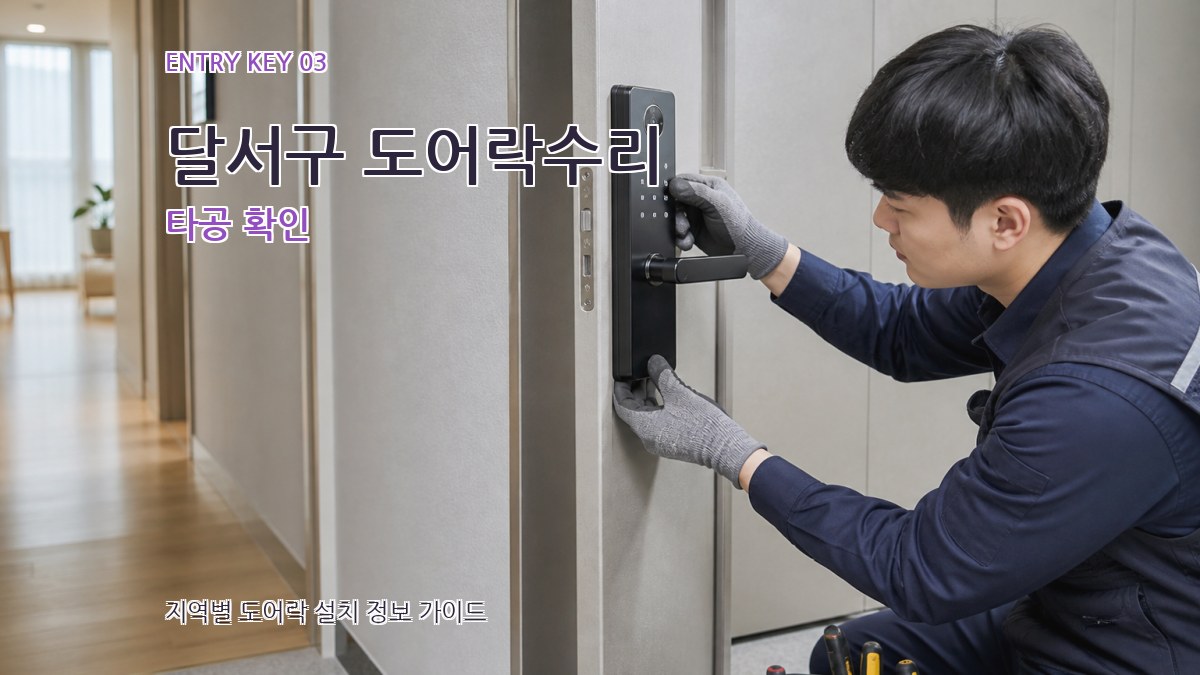 달서구 도어락수리 타공 확인