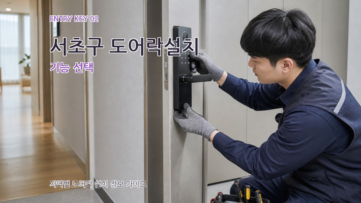 서초구 도어락설치 기능 선택