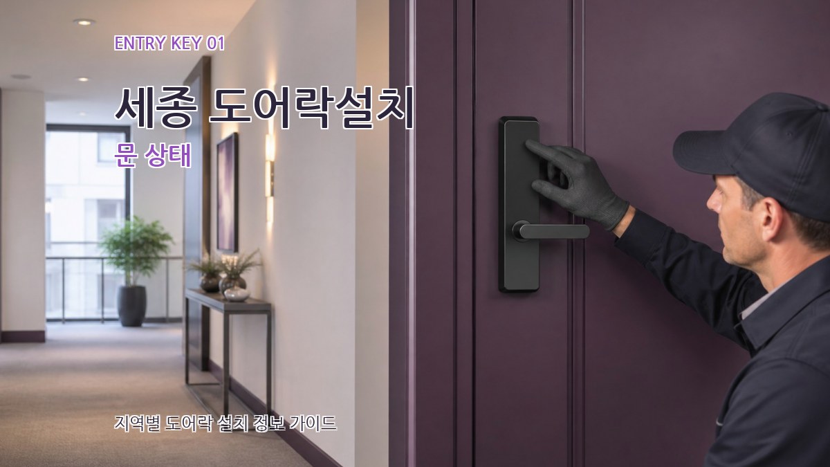세종 도어락설치 문 상태