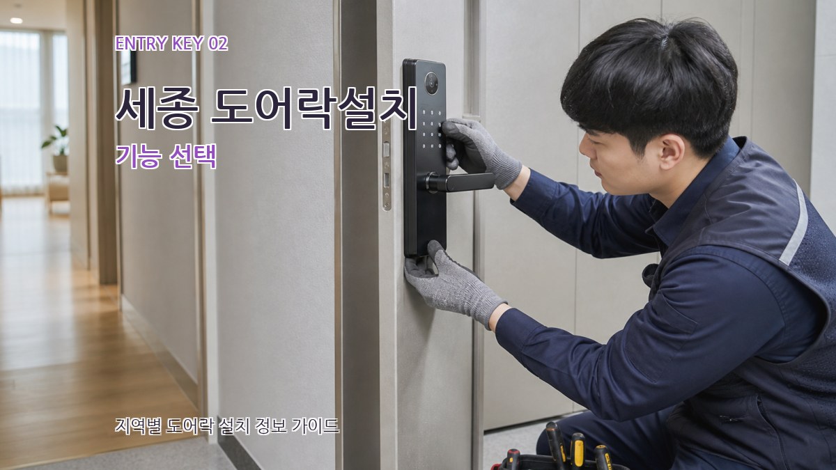세종 도어락설치 기능 선택