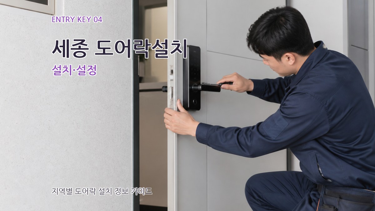세종 도어락설치 설치·설정