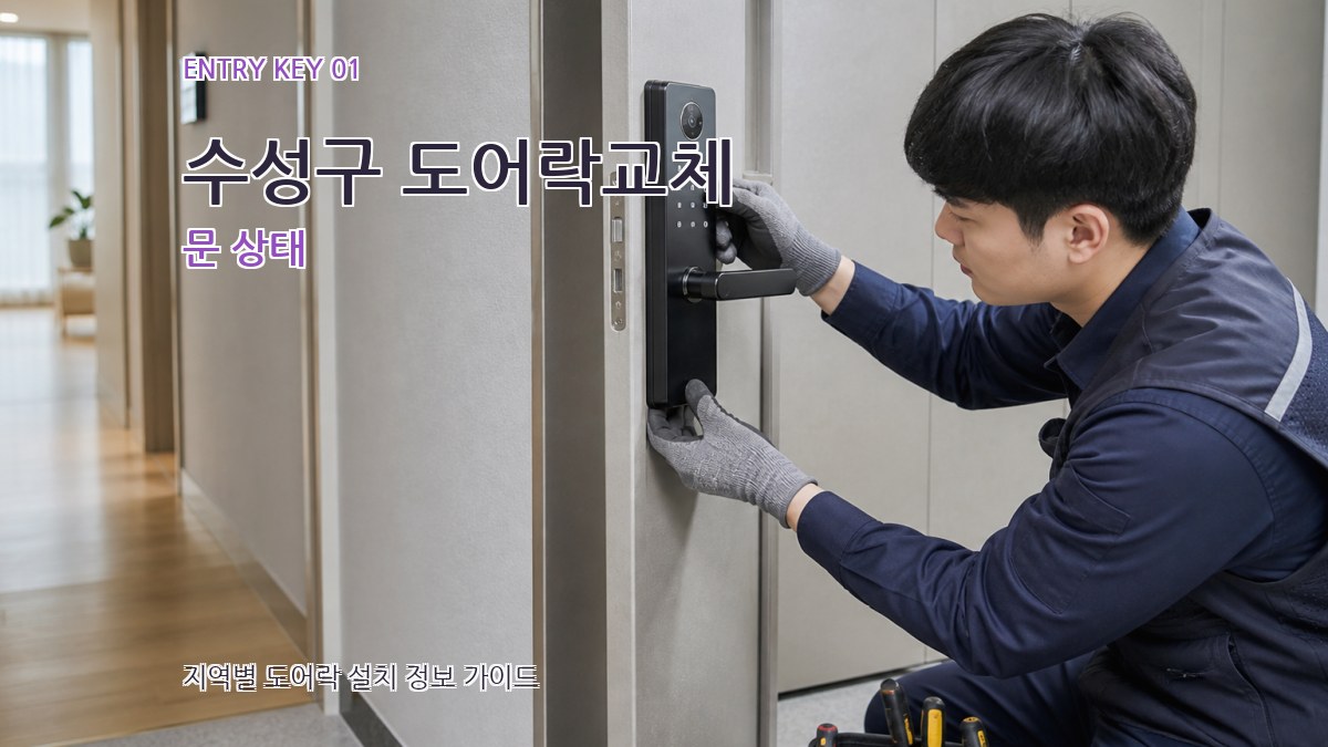 수성구 도어락교체 문 상태