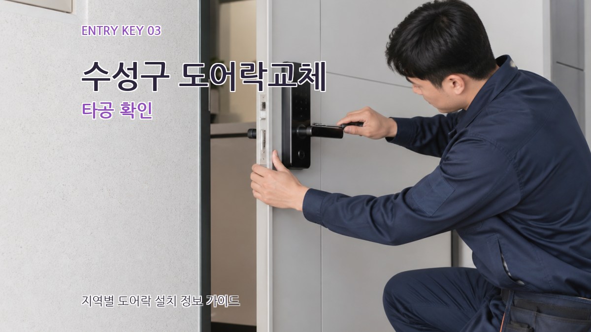 수성구 도어락교체 타공 확인