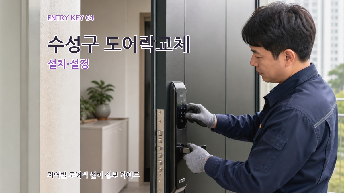 수성구 도어락교체 설치·설정