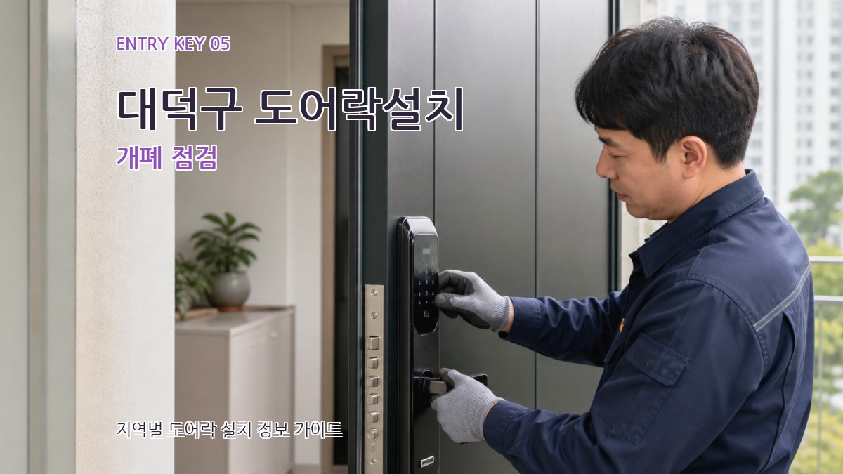 대덕구 도어락설치 개폐 점검