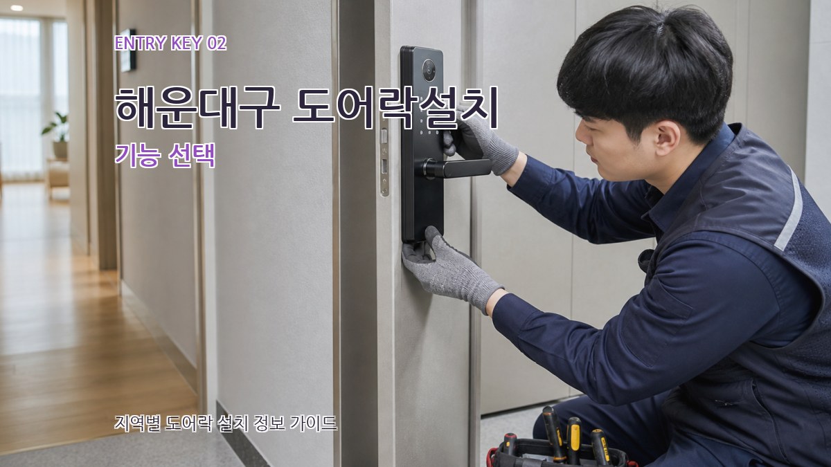 해운대구 도어락설치 기능 선택