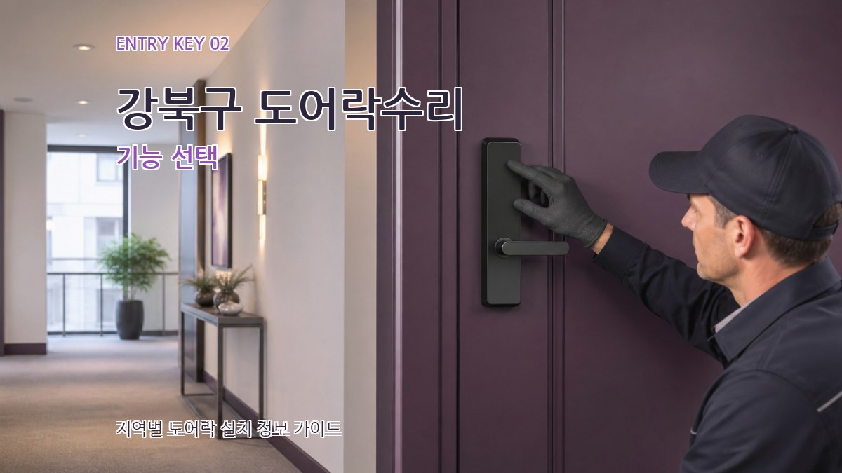 강북구 도어락수리 기능 선택