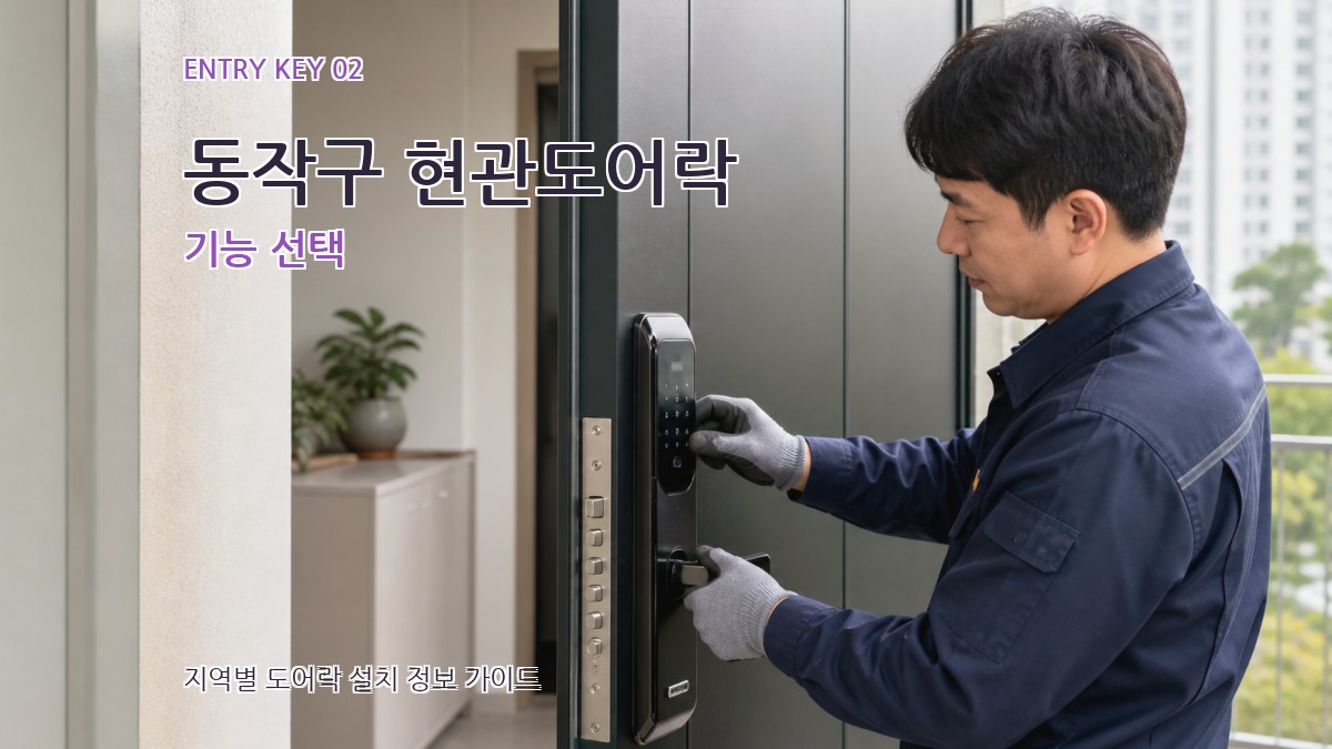 동작구 현관도어락 기능 선택