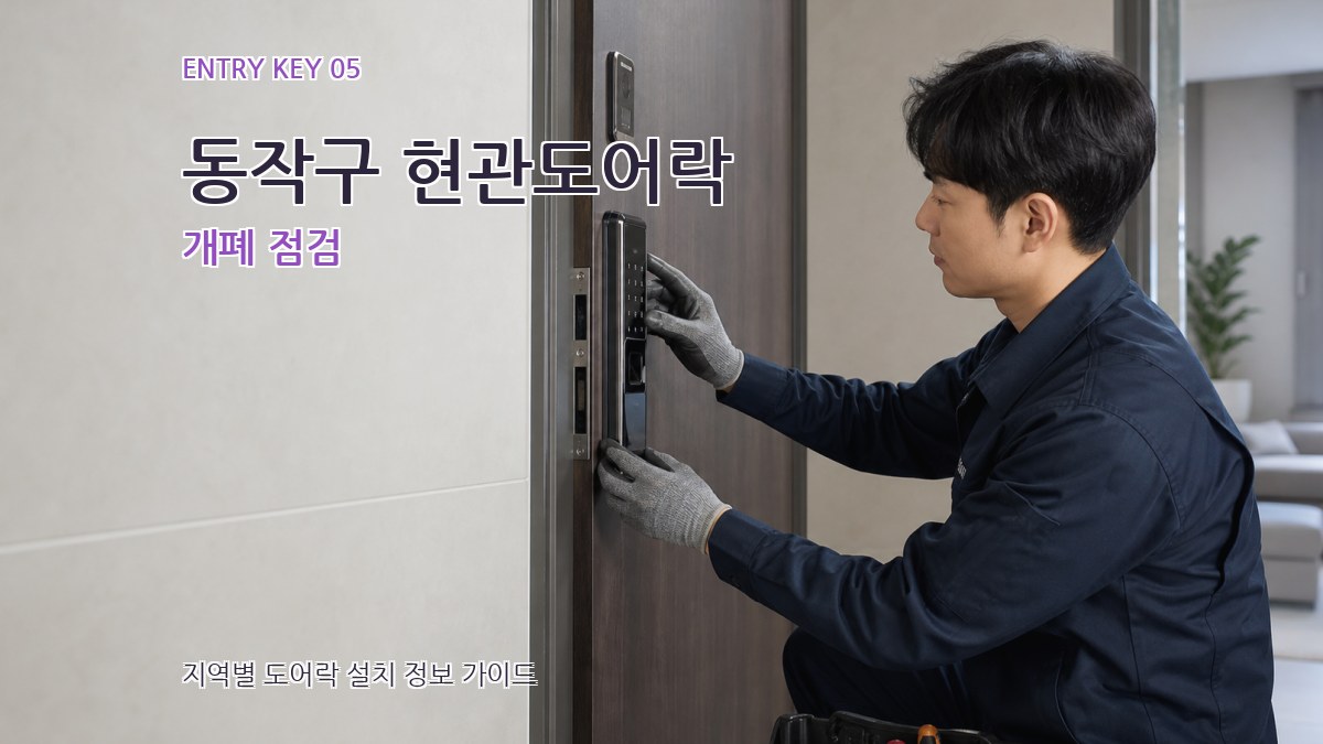 동작구 현관도어락 개폐 점검