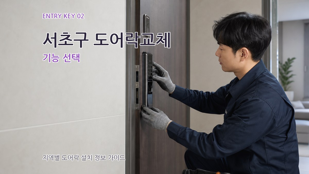 서초구 도어락교체 기능 선택