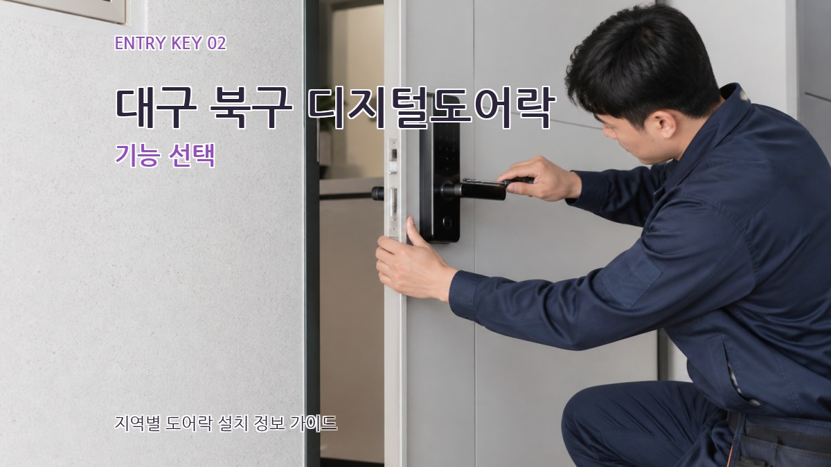대구 북구 디지털도어락 기능 선택